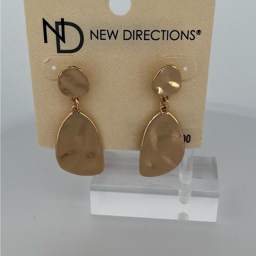 New Directions Gold Geometric Earrings